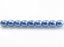 Image de 3x3 mm, rondes, perles de verre pressé tchèque, bleu Provence, opaque, or suédé