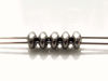 Picture of 5x2.5 mm, SuperDuo beads, Czech glass, 2 holes, saturated metallic, frost grey