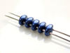 Picture of 5x2.5 mm, SuperDuo beads, Czech glass, 2 holes, saturated metallic, evening blue