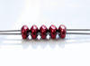 Image de 5x2.5 mm, perles SuperDuo, de verre tchèque, 2 trous, métallique saturé, rouge merlot