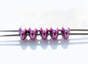 Picture of 5x2.5 mm, SuperDuo beads, Czech glass, 2 holes, opaque, sueded gold, orchid or pearly purple