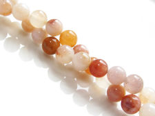Image de 6x6 mm, perles rondes, pierres gemmes, agate australienne, multicolore, naturelle