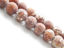 Picture of 10x10 mm, round, gemstone beads, agate, antique cocoa brown, frosted