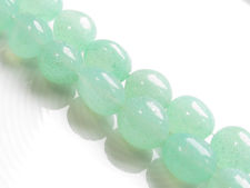 Picture of 16 to 20 mm, medium to large oval nuggets, gemstone beads, agate, light turquoise green, hand-cut
