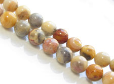 Image de 8x8 mm, perles rondes, pierres gemmes, agate de dentelle, naturelle