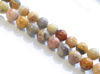 Picture of 8x8 mm, round, gemstone beads, crazy lace agate, natural