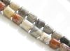 Picture of 8x6 mm, drum-shaped, gemstone beads, crazy lace agate, natural, A-grade