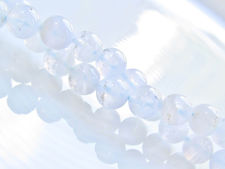 Image de 6x6 mm, perles rondes, pierres gemmes, agate de dentelle bleue, naturelle