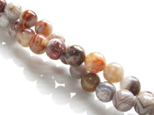 Image de 6x6 mm, perles rondes, pierres gemmes, agate de dentelle mexicaine, naturelle