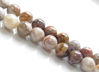 Image de 8x8 mm, perles rondes, pierres gemmes, agate de dentelle mexicaine, naturelle