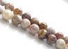 Picture of 8x8 mm, round, gemstone beads, Mexican crazy lace agate, natural