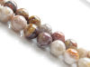 Picture of 8x8 mm, round, gemstone beads, Mexican crazy lace agate, natural