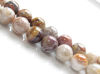 Image de 8x8 mm, perles rondes, pierres gemmes, agate de dentelle mexicaine, naturelle