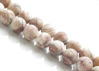 Picture of 8x8 mm, round, gemstone beads, Mexican crazy lace agate, natural, frosted