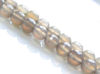 Picture of 8x8 mm, round, gemstone beads, agate, warm grey or greige, faceted, natural