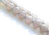 Picture of 6x6 mm, round, gemstone beads, agate, light warm grey or light greige, faceted, natural