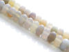 Picture of 5x8 mm, rondelle, gemstone beads, agate, warm grey or greige, natural, frosted