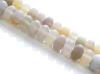 Picture of 5x8 mm, rondelle, gemstone beads, agate, warm grey or greige, natural, frosted
