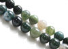 Picture of 10x10 mm, round, gemstone beads, moss agate, green, natural