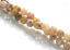 Image de 6x6 mm, perles rondes, pierres gemmes, agate mousse, beige rose, naturelle