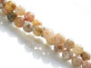 Image de 6x6 mm, perles rondes, pierres gemmes, agate mousse, beige rose, naturelle