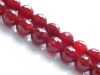 Picture of 8x8 mm, round, gemstone beads, deep red agate, faceted