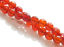 Image de 6x6 mm, perles rondes, pierres gemmes, cornaline rouge, à facettes