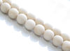 Picture of 8x8 mm, round, gemstone beads, river stone, antique white, natural, frosted