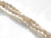 Picture of 3x3 mm, round, gemstone beads, river stone, antique white, natural