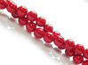 Picture of 6x6 mm, round, gemstone beads, river stone, red berries red