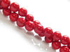 Picture of 6x6 mm, round, gemstone beads, river stone, red berries red