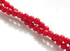 Picture of 3x3 mm, round, gemstone beads, river stone, red berries red