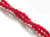 Picture of 3x3 mm, round, gemstone beads, river stone, red berries red