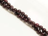 Picture of 3x3 mm, round, gemstone beads, river stone, garnet red