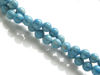 Picture of 6x6 mm, round, gemstone beads, river stone, light viking blue