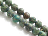 Image de 8x8 mm, perles rondes, pierres gemmes, agate, style tibétain, beige brun et vert bleu