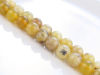 Image de 8x8 mm, perles rondes, pierres gemmes, opale commune, jaune, naturelle