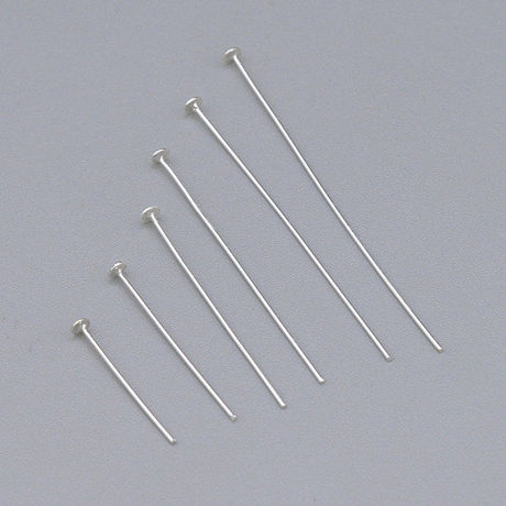Picture of Head pins, 1.37 inches, 24 gauge, sterling silver, 2 pieces