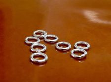 Picture of 6 mm, open jump rings, 20 gau, sterling silver, 2 pieces