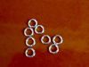 Picture of 6 mm, open jump rings, 20 gau, sterling silver, 2 pieces