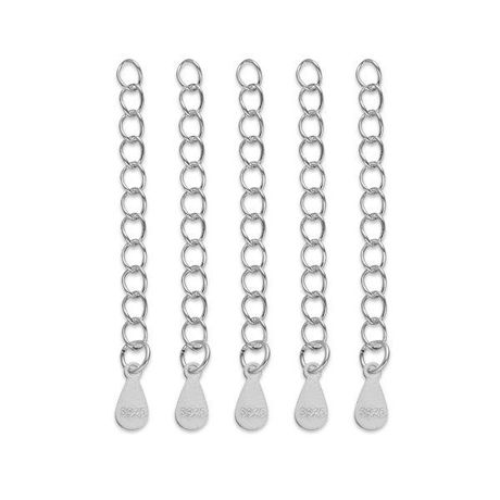 Afbeeldingen van Verlengstukje met druppel, voor sieraden, lengte 3.8 cm, sterling zilver