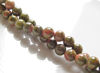 Image de 6x6 mm, perles rondes, pierres gemmes, unakite, naturelle