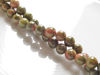 Picture of 6x6 mm, round, gemstone beads, unakite, natural