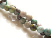 Image de 6x6 mm, perles rondes, pierres gemmes, chrysocolle, verte, naturelle