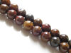 Picture of 8x8 mm, round, gemstone beads, pietersite or Tempest stone, natural, A-grade