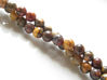 Picture of 6x6 mm, round, gemstone beads, leopard skin rhyolite, red, natural