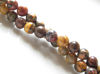 Image de 6x6 mm, perles rondes, pierres gemmes, rhyolite léopard, rouge, naturelle