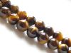 Picture of 8x8 mm, round, gemstone beads, golden-brown tiger eye, natural, A-grade