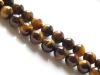 Picture of 8x8 mm, round, gemstone beads, golden-brown tiger eye, natural, A-grade