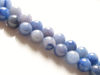 Picture of 8x8 mm, round, gemstone beads, aventurine, grey blue, natural